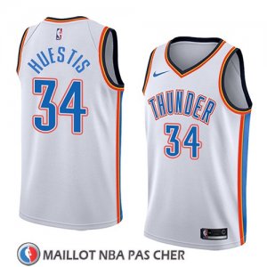 Maillot Oklahoma City Thunder Josh Huestis No 34 Association 2018 Blanc