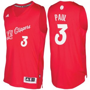 Maillot Navidad 2016 Clippers Chris Paul 3 Rouge