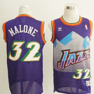 Maillot Retro Jazz Malone 32 Pourpre