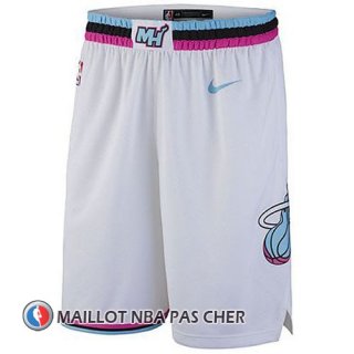 Short Miami Heat Ciudad 2017-18 Blanc