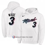 Veste a Capuche Miami Heat Dwyane Wade Ville 2020-21 Blanc