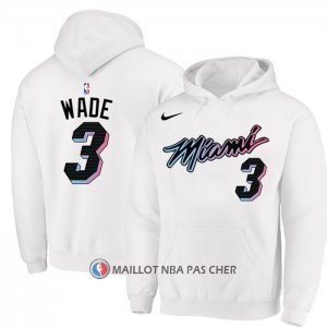 Veste a Capuche Miami Heat Dwyane Wade Ville 2020-21 Blanc