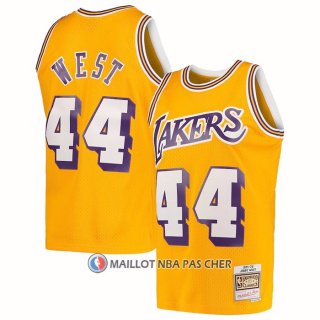 Maillot Los Angeles Lakers Jerry West NO 44 Mitchell & Ness 1971-72 Jaune
