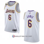 Maillot Los Angeles Lakers LeBron James NO 6 Association 2022-23 Blanc