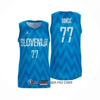 Maillot Slovenia Luka Doncic NO 77 Exterieur Bleu