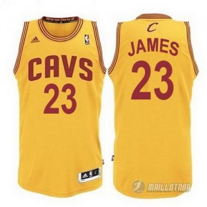 Maillot Orangee James Cleveland Cavaliers Revolution 30