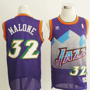 Maillot retro de Malone Utah Jazz #32 Pourpre
