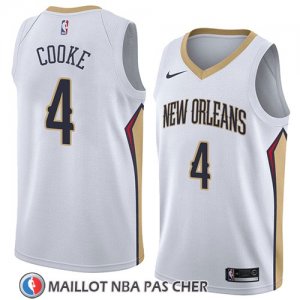 Maillot New Orleans Pelicans Charles Cooke No 4 Association 2018 Blanc