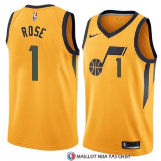 Maillot Utah Jazz Derrick Rose Statement 2018 Jaune