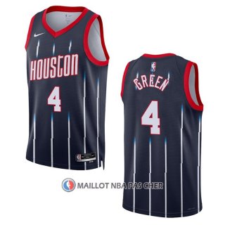 Maillot Houston Rockets Jalen Green NO 4 Ville 2022-23 Noir
