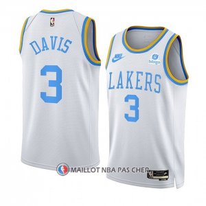 Maillot Los Angeles Lakers Anthony Davis NO 3 Classic 2022-23 Blanc