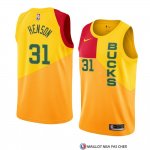 Maillot Milwaukee Bucks John Henson Ville 2018-19 Jaune