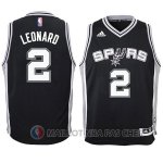 Maillot Enfant de Noir Leonard San Antonio Spurs Revolution 30