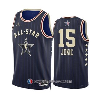 Maillot All Star 2024 Denver Nuggets Nikola Jokic NO 15 Bleu