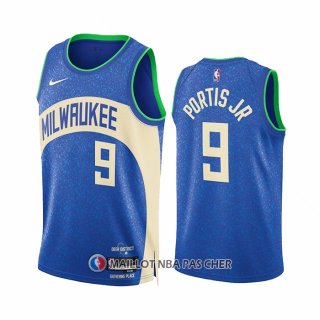Maillot Milwaukee Bucks Bobby Portis NO 9 Ville 2023-24 Bleu
