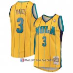 Maillot Charlotte Hornets Chris Paul NO 3 Mitchell & Ness 2010-11 Jaune