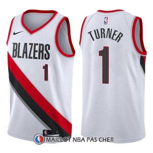 Maillot Portland Trail Blazers Evan Turner Association 1 2017-18 Blanc