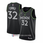 Maillot Minnesota Timberwolves Karl-Anthony Towns Ville 2020-21 Noir