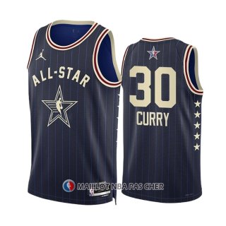 Maillot All Star 2024 Golden State Warriors Stephen Curry NO 30 Bleu