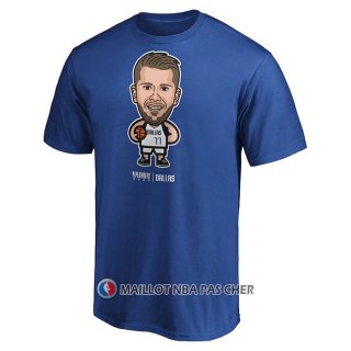 Maillot Manche Courte Dallas Mavericks Luka Doncic Star Player Bleu