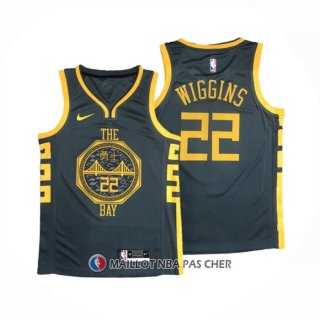 Maillot Golden State Warriors Andrew Wiggins NO 22 Ville 2018-19 Bleu