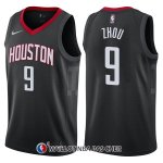 Maillot Houston Rockets Zhou Qi Statement 9 2017-18 Noir