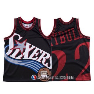 Maillot Philadelphia 76ers Matisse Thybulle Mitchell & Ness Big Face Noir