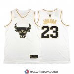 Maillot Golden Edition Chicago Bulls Michael Jordan Blanc