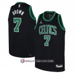 Maillot Enfant Boston Celtics Jaylen Brown NO 7 Statement Noir