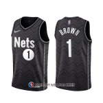 Maillot Brooklyn Nets Bruce Brown Earned 2020-21 Noir