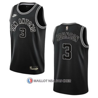 Maillot San Antonio Spurs Keldon Johnson NO 3 Classic 2022-23 Noir