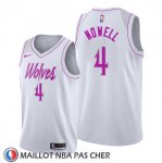 Maillot Minnesota Timberwolves Jaylen Nowell Earned Blanc