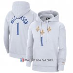 Veste a Capuche New Orleans Pelicans Zion Williamson Ville 2020-21 Blanc