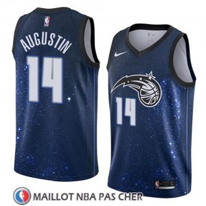 Maillot Orlando Magic D.j. Augustin No 14 Ciudad 2018 Bleu