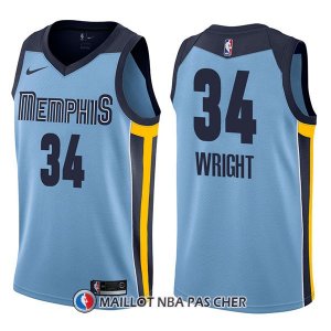 Maillot Memphis Grizzlies Brandan Wright Statement 34 2017-18 Bleu