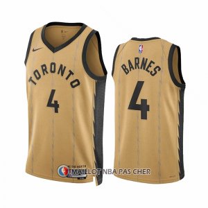 Maillot Toronto Raptors Scottie Barnes NO 4 Ville 2023-24 Or