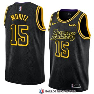 Maillot Los Angeles Lakers Moritz Wagner 15 Ciudad 2017-18 Noir