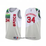 Maillot Milwaukee Bucks Giannis Antetokounmpo Earned Blanc
