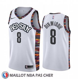 Maillot Brooklyn Nets Spencer Dinwiddie Ville Blanc