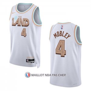 Maillot Cleveland Cavaliers Evan Mobley NO 4 Ville 2022-23 Blanc
