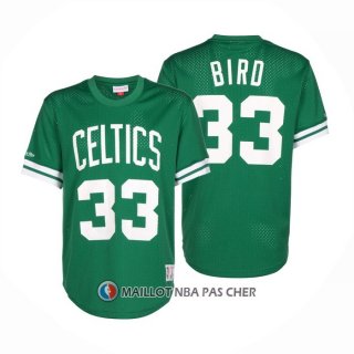 Maillot Manche Courte Boston Celtics Larry Bird NO 33 Vert