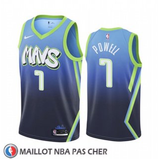 Maillot Dallas Mavericks Dwight Powell Ville Edition Bleu