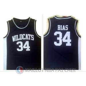 Maillot NBA NCAA Ecole Secondaire Bias 34# Noir