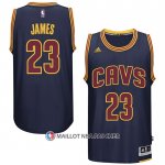 Maillot Cleveland Cavaliers LeBron James NO 23 Retro Bleu