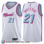 Maillot Miami Heat Hassan Whiteside No 21 Ciudad 2018 Blanc