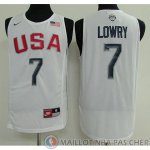 Maillot USA Dream 12 Teams Lowry #7 Blanc