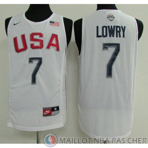 Maillot USA Dream 12 Teams Lowry #7 Blanc
