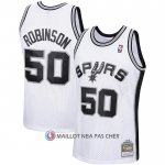 Maillot San Antonio Spurs David Robinson NO 50 Mitchell & Ness 1998-99 Blanc