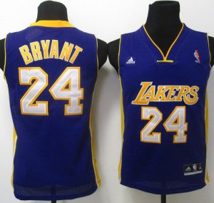 Maillot Enfant de Bryant Los Angeles Lakers #24 Pourpre