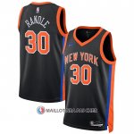 Maillot New York Knicks Julius Randle NO 30 Ville 2022-23 Noir